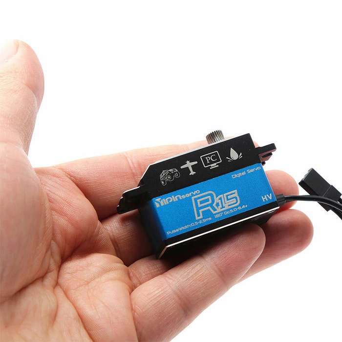 180 - YIPINSERVO 15KG Digital Servo Metal Gear Servo Waterproof for 1/8 1/10 Scale RC Cars Robot Man