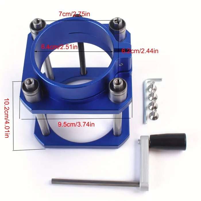 Blue - Woodworking Inverted Lifting Base Adjustable 0-54mm Lift Compatible with Outer Diameter 64-65