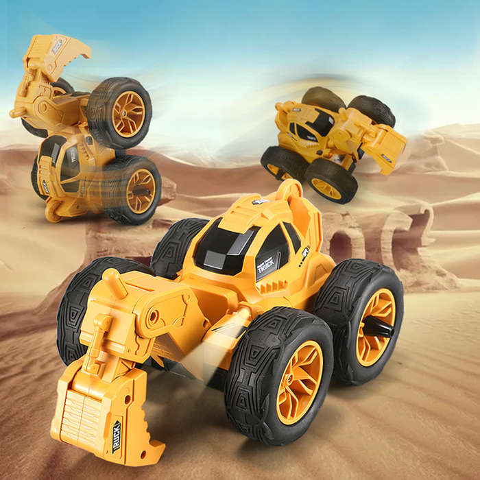 01 - 2.4G Drop-resistant Excavator RC Car Stunt RC Car for Children Toys