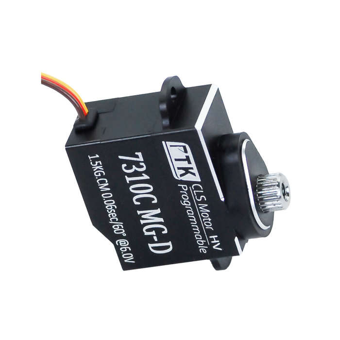 Black - PTK 7310C MG-D 1.5kg Stainless Steel Gear RC Servo for RC Helicopter Aircraft Drones Models