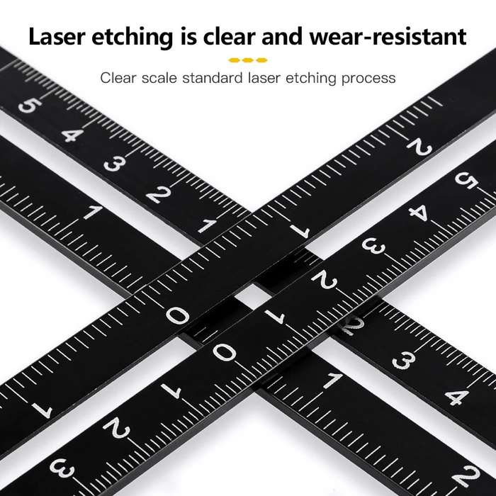 6/9/12 Fold Aluminium Alloy Angle Ruler Finder Measuring Ruler Perforated Mold Template Tool Locator