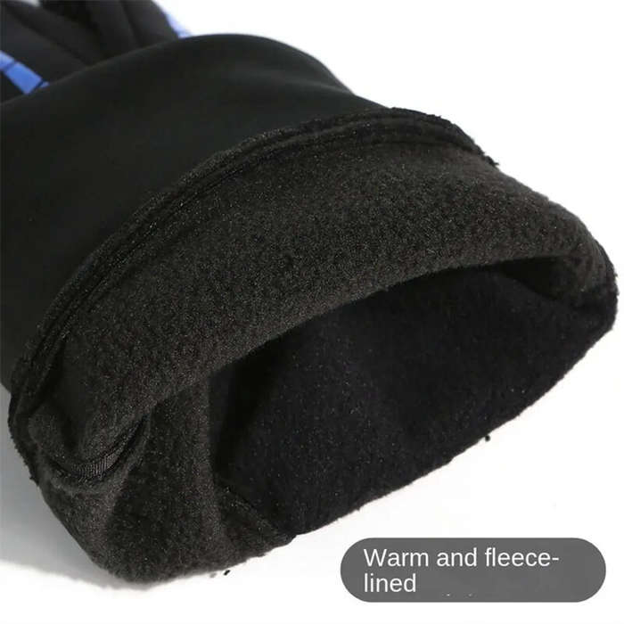 Blue - XANES Winter Waterproof Cycling Gloves Outdoor Sports Running Motorcycle Ski TouchScreen Flee
