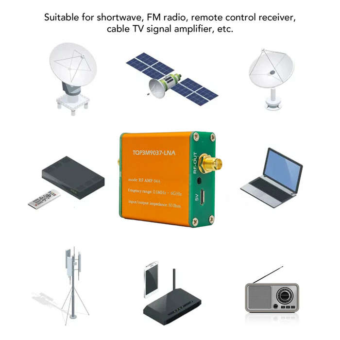 No battery - RF Radio Amplifier 100K-6GHz RF Amplifier Module TQP3M9037-LNA Ultra Low Noise Signal E