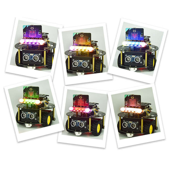 Micro:bit Smart Turtle Car Kit for Python Graphic Programming STEAM Educational Robot with/without M