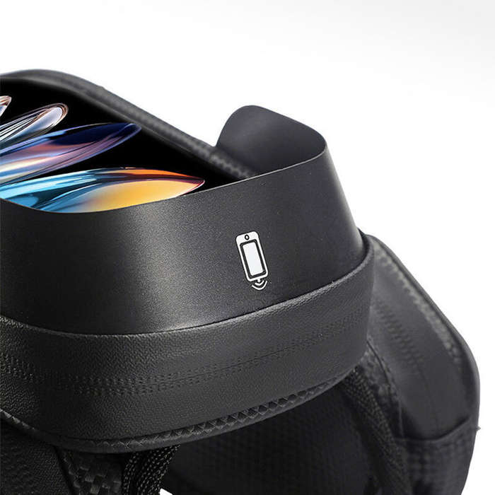 Black - DTUCYCLE Bicycle Front Frame Separable Organizer Bag Waterproof Touch Screen Cycling Bag Tri