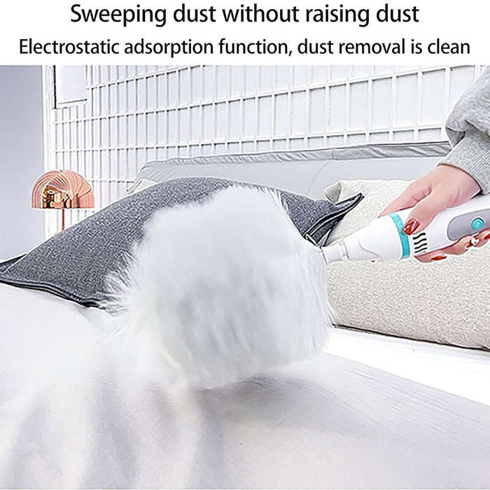 Electric Dusting Dusters for Cleaning, Rechargeable Automatic Feather Duster, Household Can Vacuum S