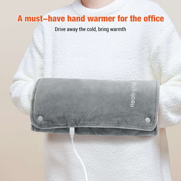 Grey - Graphene Heating Pad Intelligent Constant Warmth Hand And Leg Warmer Waist And Back Hot Compr