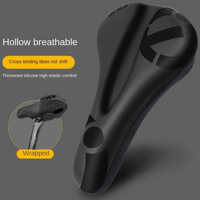 Type A - ESLNF Soft High Elastic Silicone Anti-slip Bicycle Saddle Thickened Shock Absorption Waterp