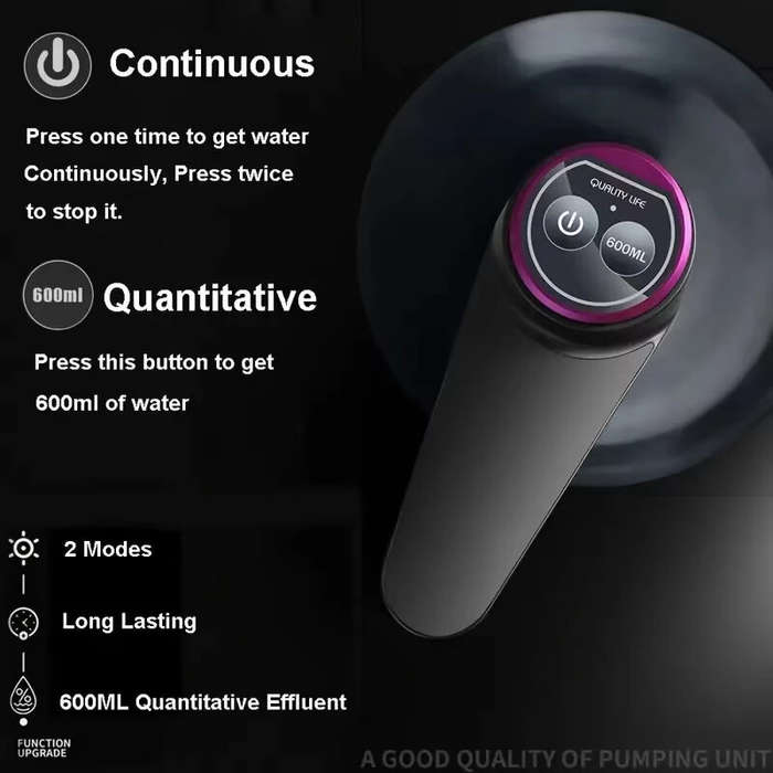 White - Electric Water Dispenser Pump USB Rechargeable 4W Lightweight Compact Design for Home Kitche