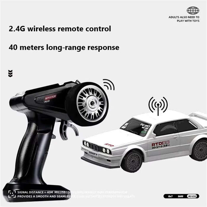 Red - K1/K2/K3 RTR 1/43 2.4G 4WD Mini Drift RC Car Race LED Light Full Scale Desktop Remote Control