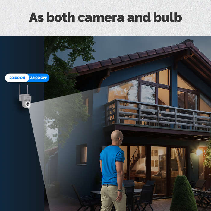 EU Plug - MOES Tuya WiFi 3MP Smart Security Camera Support Wireless Wired RJ45 Network IP65 Waterpro