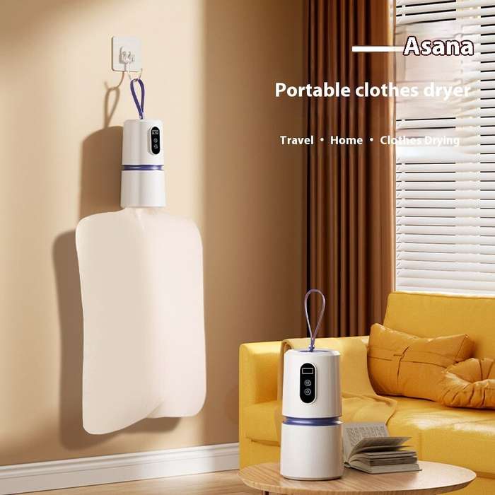 White - Tevorex 220V 200W Portable Dryer 240-Minute Timer Auto Shut Off Compact PTC Heating Technolo