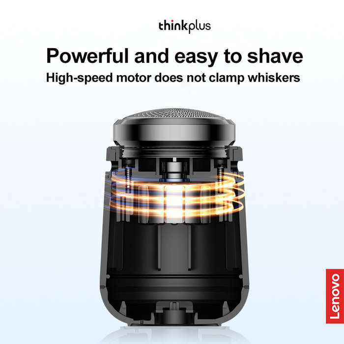 Silver - Lenovo Thinkplus ES20 330mAh Rechargeable Mini Electric Shaver IPX7 Waterproof High Speed M