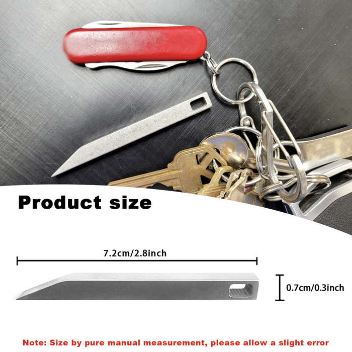 Silver - Portable Stainless Steel Pocket Knife Bottle Opener Multitool Compact Keychain Design Rust
