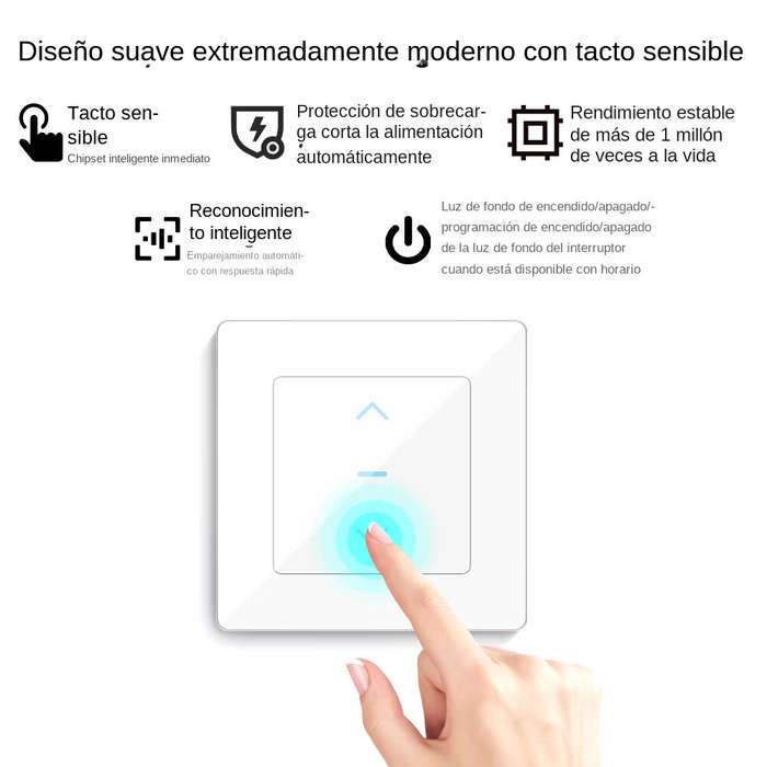 Black - MoesHouse Tuya WiFi Smart Curtain Switch Touch Panel for Motorized Curtains and Roller Blind