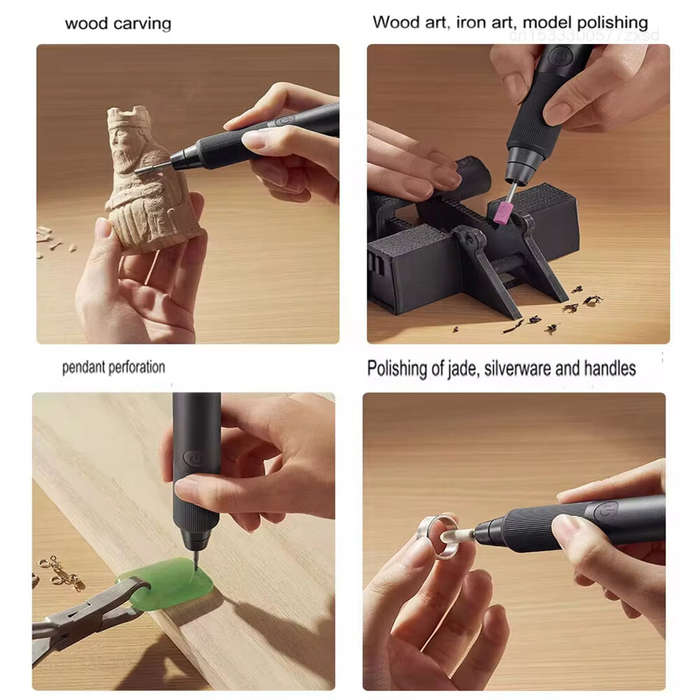 Grey - Xiaomi Mijia Cordless Electric Engraving Carving Pen Set Mini Drill Variable Speed Rechargeab
