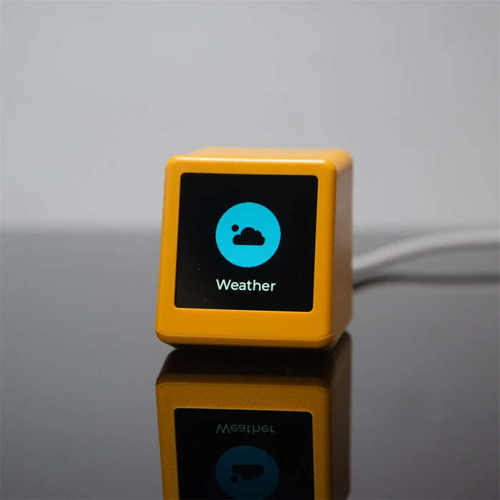 White - WiFi Weather Clock Stocks Exchange Rates Bitcoin Cryptocurrency Price Tracking Display Smart