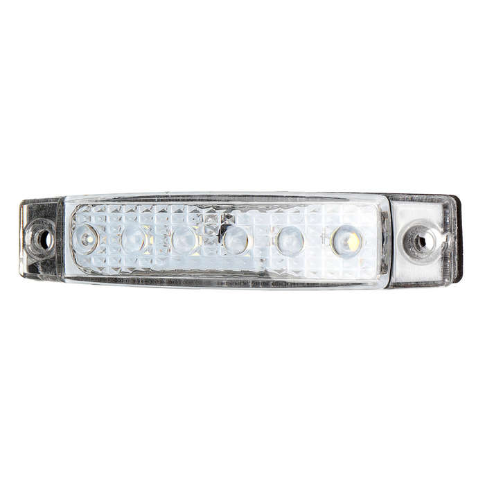 Red - 1 PCS 6LED 12V Front Side Marker Amber Signal Lights Position Lamp For Car Truck Trailer
