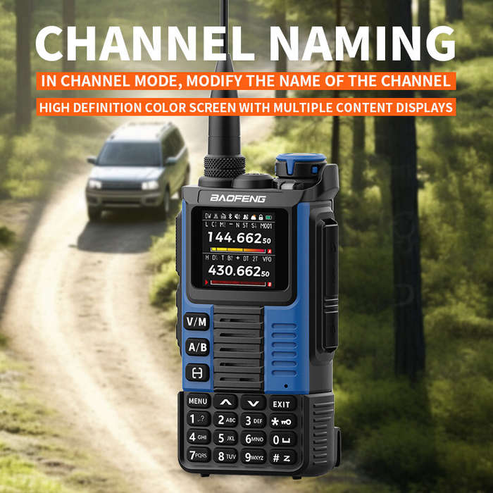 Blue - Baofeng K67 PRO Multi-Band Walkie Talkie 2600mAh Battery Six Bands Receive FM Radio NOAA Weat