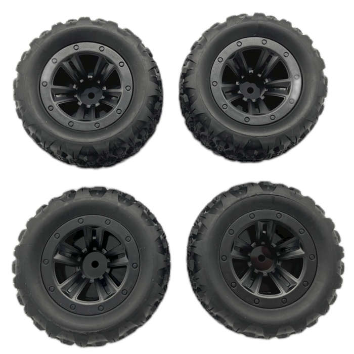 Tires - 4PCS Upgraded Tires Wheels for Wltoys 144010 MJX 16208 16209 16210 SCY MNRC MN128 1/12 1/14