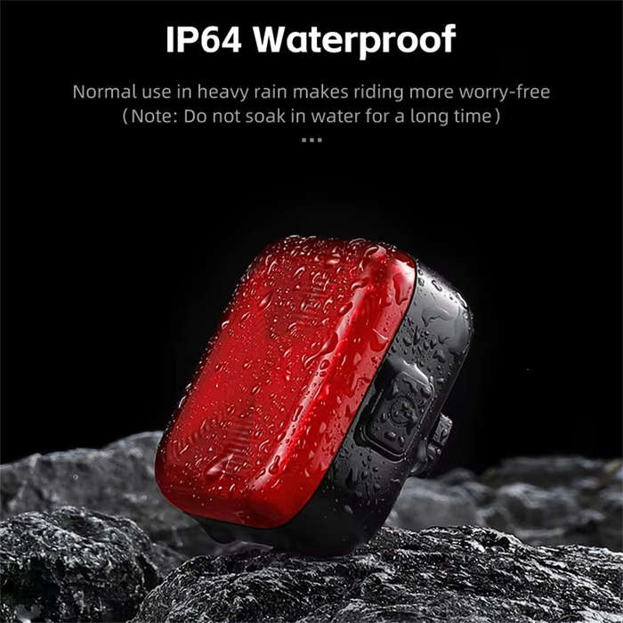 Seatpost - WEST BIKING 20LM LED Square Bicycle Taillight Type-C Charging Waterproof 5 Modes Warning