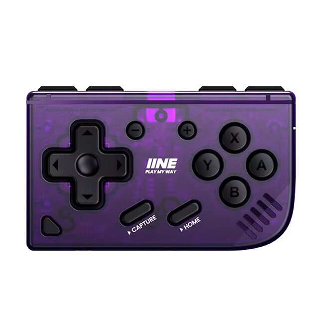Purple - IINE Mini Retro Ananke Game Controller with Turbo function & Interchangeable Joystick and D