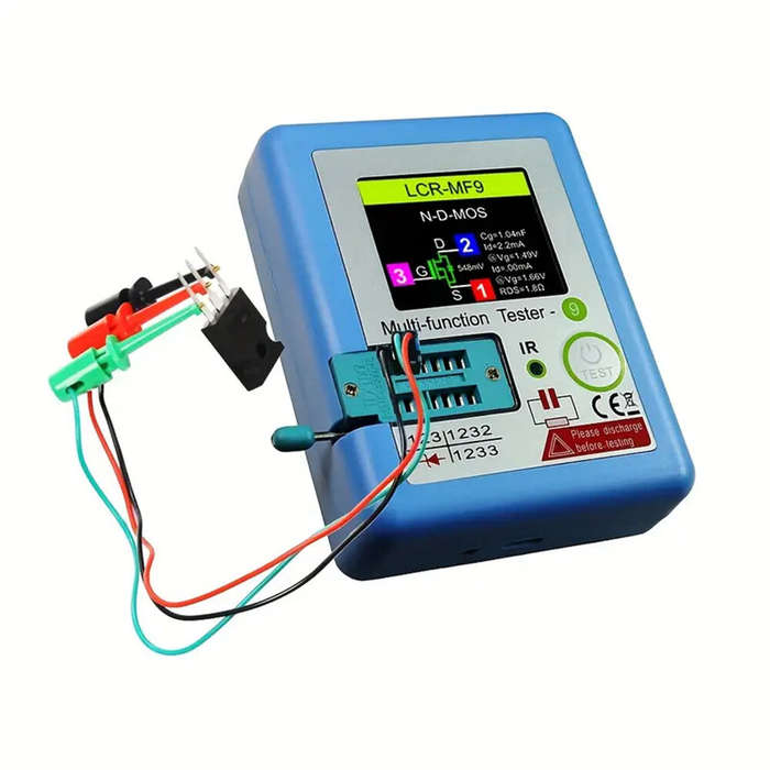 blue - LCR-MF9 Advanced USB Rechargeable Multimeter 1.8" TFT LCD High Precision 0.01 Diode Transisto
