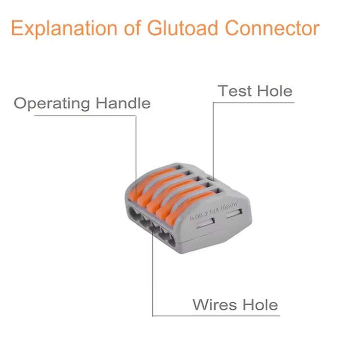 Kit - 60PCS Electrical Wire Connector Boxed Quick Wiring Connector Electric Cable Terminal Block PCT