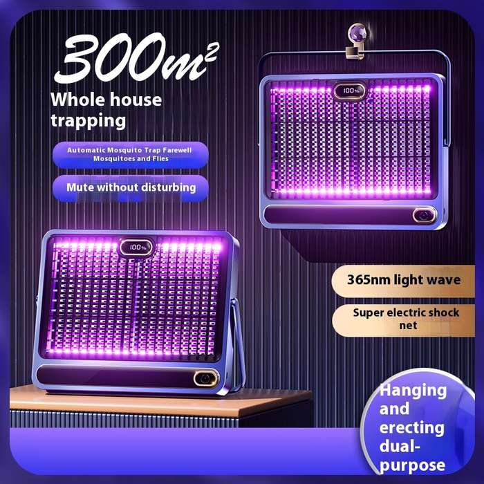 Blue - Elfeland Electric Mosquito Repellent Lamp Rechargeable Mosquito Zapper Lamp Bug Killer Fly Tr
