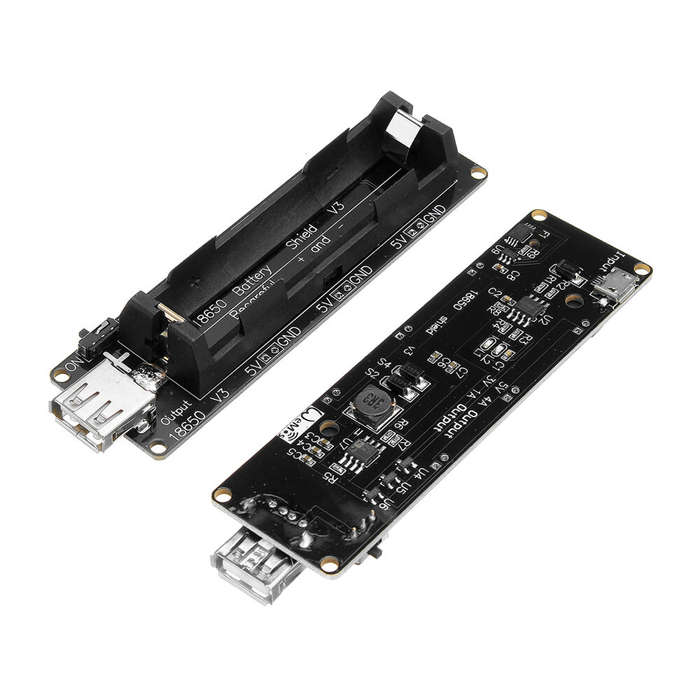 Geekcreit ESP32 ESP32S 18650 Battery Charge Shield V3 Micro USB Type-A USB 0.5A Test Charging Protec
