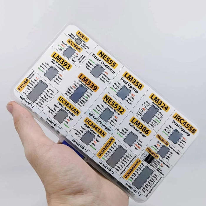 150pcs - 150 Pcs IC Chip Assortment Kit Opamps Oscillator PWM NE555 LM358 LM324 TDA2030 UC3842 ULN20
