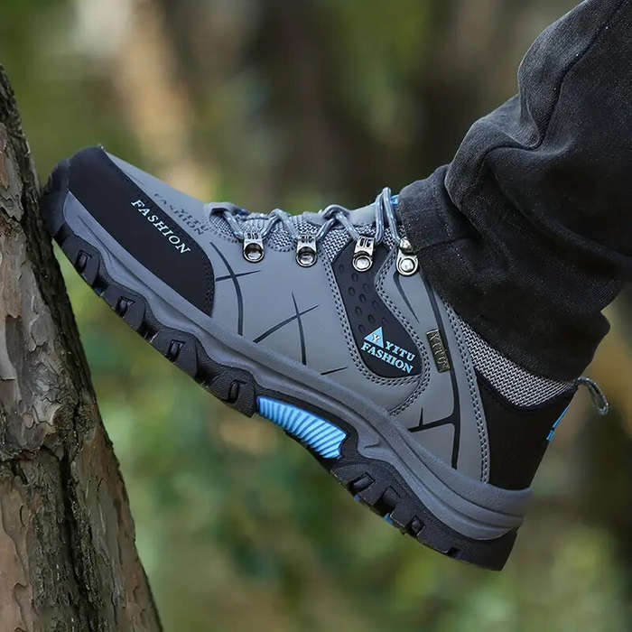 44 Yard EU - TENGOO Outdoor Hiking Shoes PU Soft Trekking Waterproof Lace-up Mountaineering Travel W