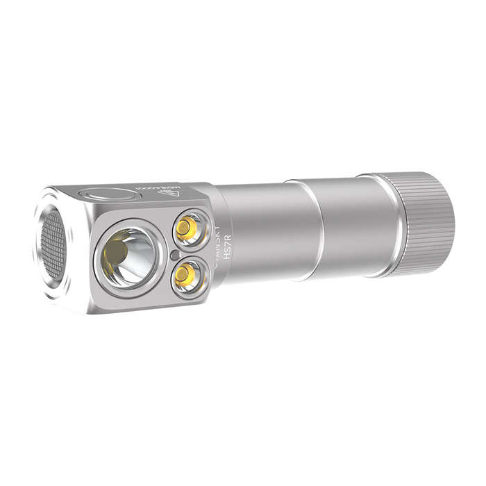 Silver - Cyansky HS7R 2800 Lumens Powerful 2 in 1 LED Flashlight Headlamp Spotlight and Floodlight H