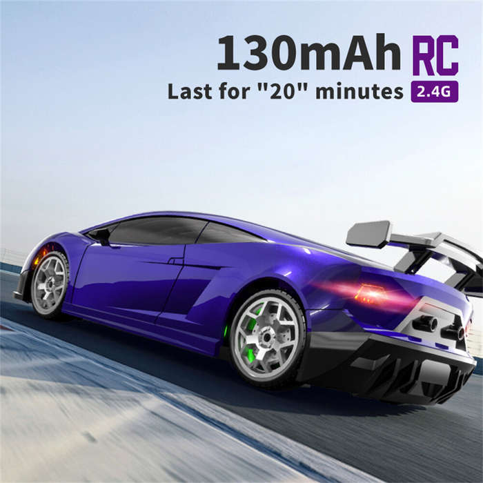 Purple - HBX 2198 RTR 1/43 2.4G 4WD Mini RC Car Gyro Race LED Light Full Proportional Remote Control