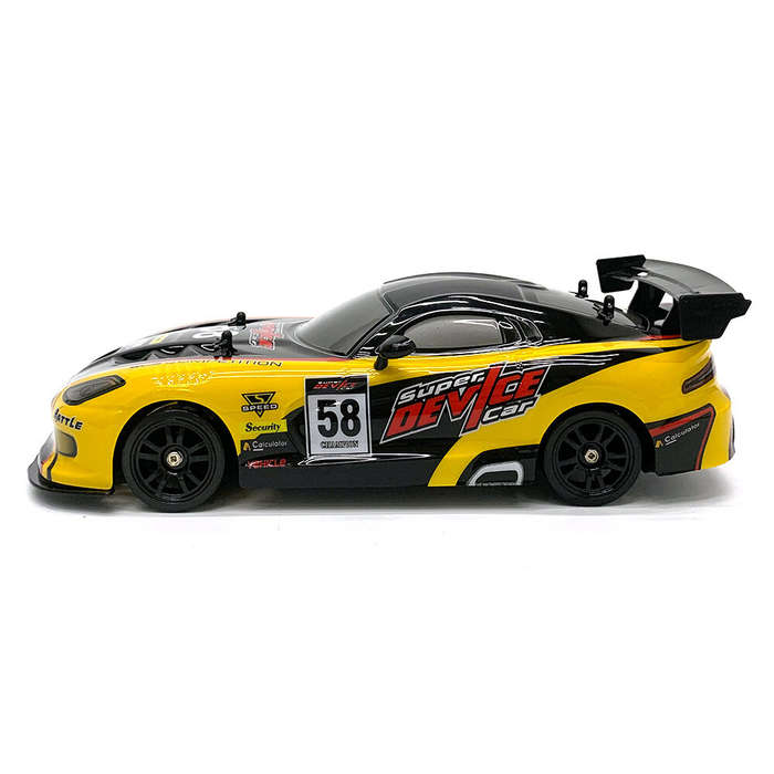Yellow - 1138A 2.4G 1/16 Drift RC Car LED Light High Speed On-Road Vehicles Models Toys