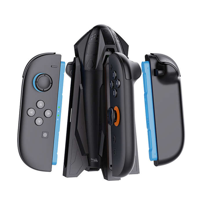 Black - HONCAM Switch2 Joy-Con Small Handle Four-Charger Stand NS2 Left and Right Handles Rocket Cha