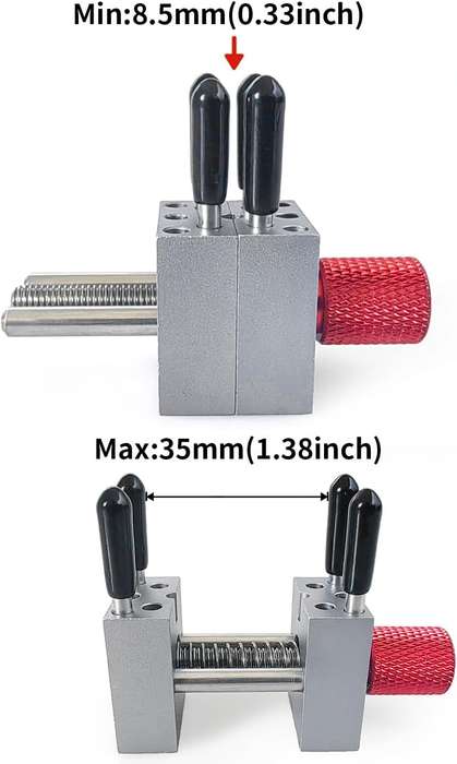 Red - High Precision Mini Vise adjustable up to 1.18inch wide Mini Bench Vice Clamp Mini Flat Clamp