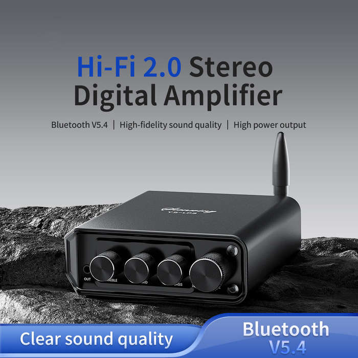 EU Plug - YS-LP3 Bluetooth 5.4 Hi-Fi Stereo Digital Audio Amplifier Dual-channel Power Amplifier Low