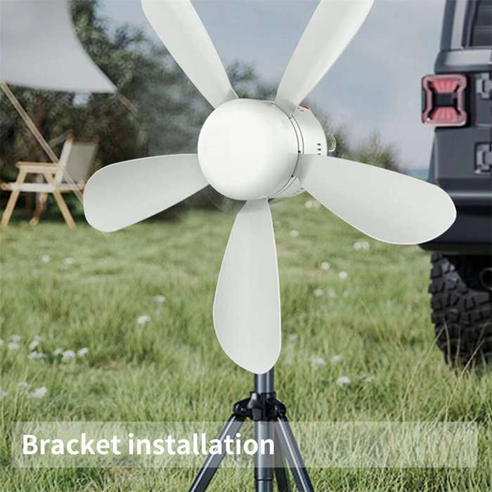 White - Tevorex Portable Ceiling Fan Wireless Cooling Fan with Remote Control and LED Light Outdoor
