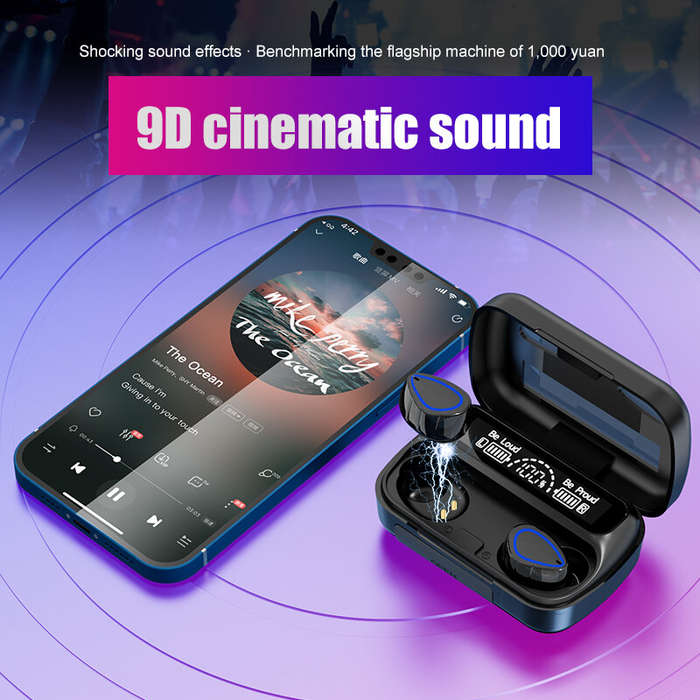 SKY-10 TWS bluetooth 5.3 Earphone 9D Surround Stereo Bass ENC Noise Cancelling Digital Display IP54