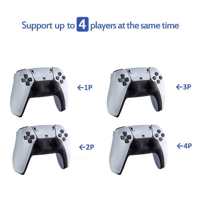 Ampown U9 Video Game Console Amlogic S905X3 Quad-Core 1GB RAM 64GB ROM 10000+ Games PSP PS1 N64 FC M