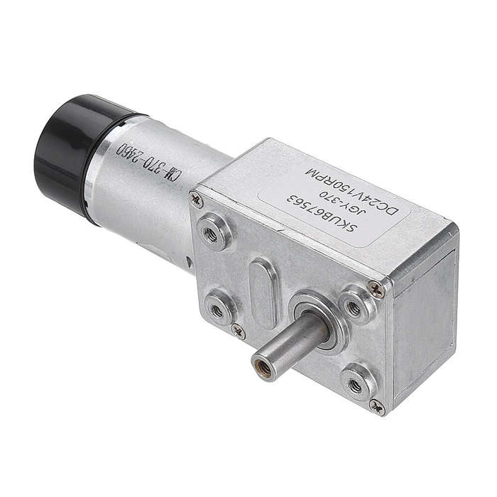 Machifit JGY-370 DC 24V Motor Reduction Gear Turbine Worm Self-locking Encoder Signal Feedback Motor