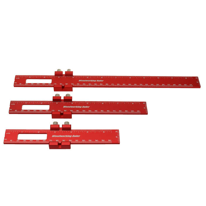 3pcs Aluminum alloy Precision Pocket Ruler Woodworking Positioning Scribing Gauge Carpenter Markinig