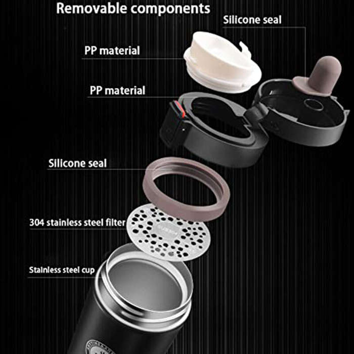 White - 380ml Thermal Bottle Coffee Mug Thermo Cup Thermos Flask Vacuum Cup Travel Portable Stainles