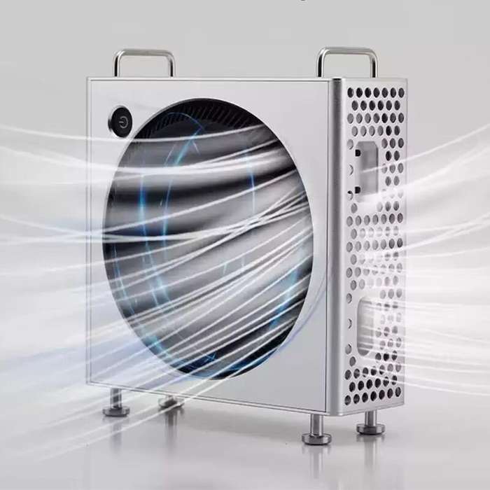 Silver - MM404 Mac/Mini Computer Host Aluminum Alloy Protective Shell Heat Dissipation Shockproof Co