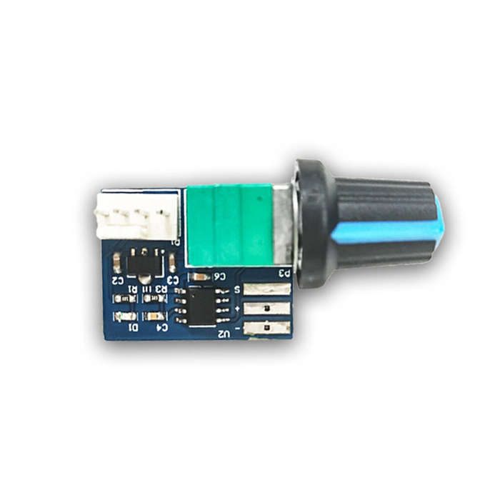 With Wire - Single PWM Fan Speed Controller DC 12V Mute 4 Pin Computer Temperature Control Switch Co