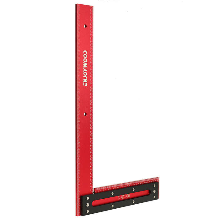 Metric - ENJOYWOOD 600mm Aluminum Alloy Carpenter Square Framing Square Right Angle Ruler for Woodwo