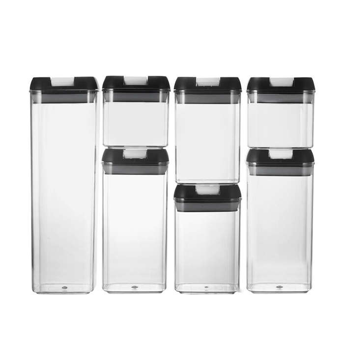 Air-Tight Food Storage Container for Cereals Easy Lock Sealed Jar Plastic Transparent Milk Powder Gr