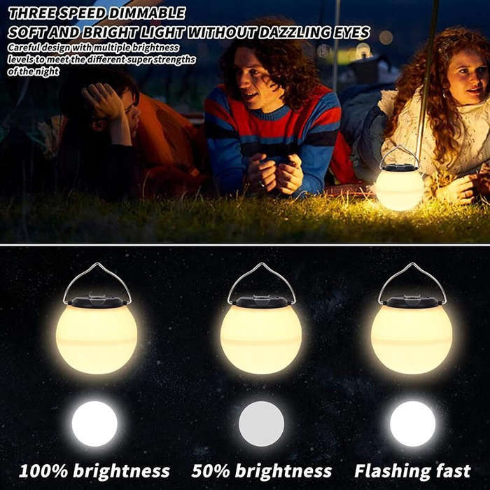 Columniform - Portable Camping Lamp With Hook USB Rechargeable Tent Lighting Decorations Waterproof