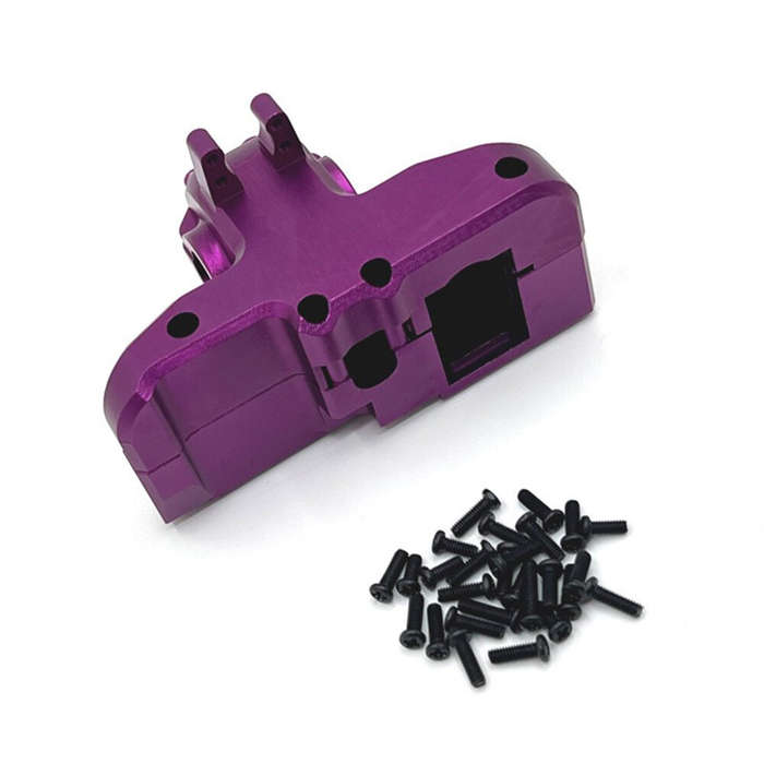 Red - Upgrated Metal Spare Parts Rear Gearbox Gear Cover Kit Accessories for 1/14 MJX 14209 14210 RC